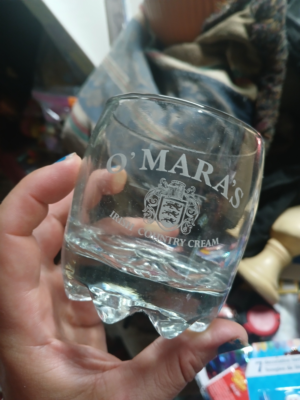 clear glass O'Mara's Irish Country Cream Rocks Glass
